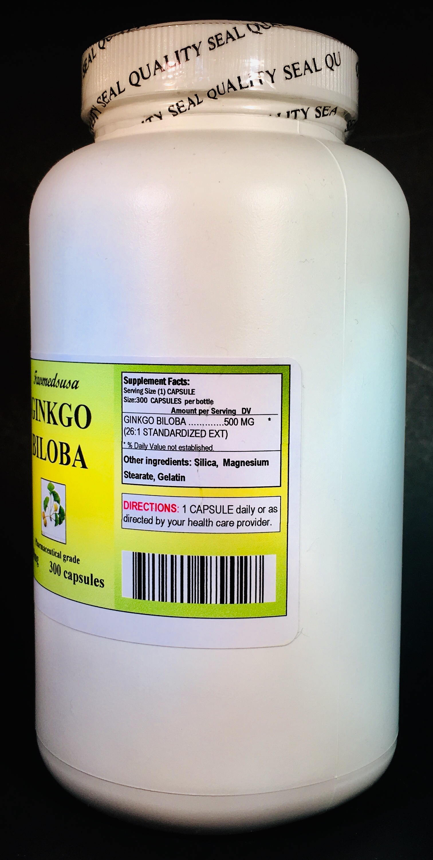 Ginkgo Biloba 500mg - 900 (3x300) capsules